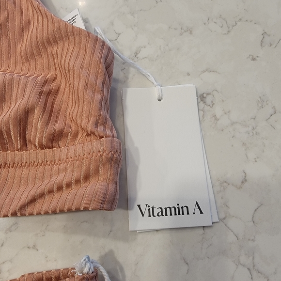 BNWT Vitamin A Pink Sienna Pink Sands Shimmer Bikini set - Picture 10 of 12